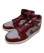 NIKEナイキ）の古着「AIR JORDAN1　MID」｜ワインレッド×グレー