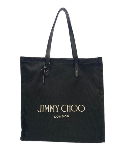 JIMMY CHOO（ジミーチュウ）JIMMY CHOO (ジミーチュウ) キャンバストートバッグ ブラックの古着・服飾アイテム