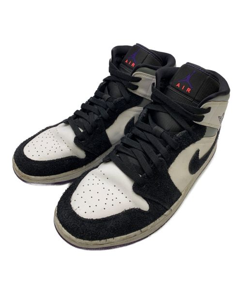 NIKE（ナイキ）NIKE (ナイキ) AIR JORDAN1 MID ブラック×パープル サイズ:29cmの古着・服飾アイテム