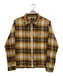 stussy（ステューシー）の古着「ジップシャツ」｜イエロー