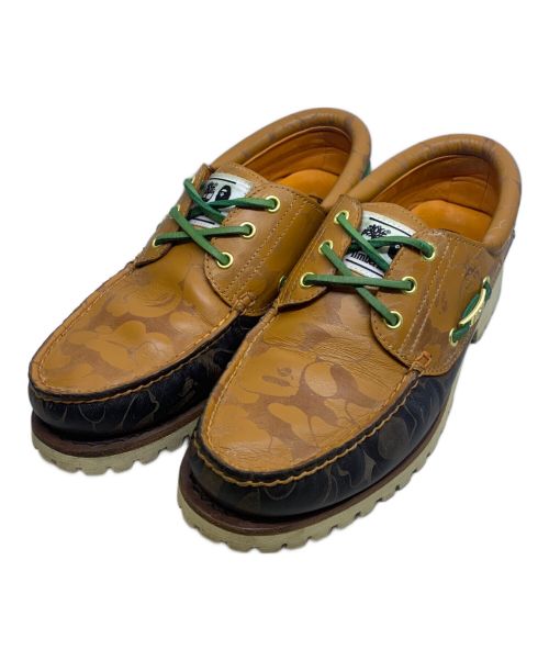 Timberland（ティンバーランド）Timberland (ティンバーランド) A BATHING APE (アベイシングエイプ) デッキシューズ ブラウン サイズ:27.5の古着・服飾アイテム