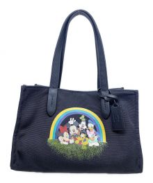 COACH×DISNEY（コーチ×ディズニー）の古着「キャンバストートバッグ」｜ブラック