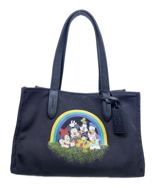 COACH（コーチ）COACH (コーチ) DISNEY (ディズニー) キャンバストートバッグ ブラックの古着・服飾アイテム