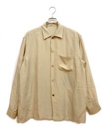 URU（ウル）の古着「OPEN COLLAR L/S SHIRTS（オープンカラーシャツ）」｜ベージュ