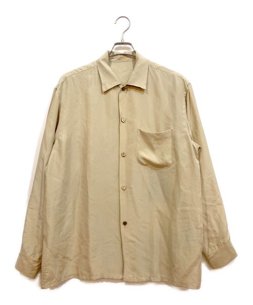 URU（ウル）URU (ウル) OPEN COLLAR L/S SHIRTS（オープンカラーシャツ） ベージュ サイズ:2の古着・服飾アイテム