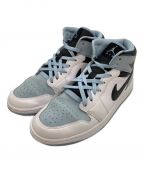 NIKEナイキ）の古着「Air Jordan 1 Mid “Ice Blue Nubuck” エアジョーダン 1 ミッド “アイスブルーヌバック”」｜ホワイト×スカイブルー