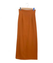 CLANE（クラネ）の古着「ハイ ウエスト ストレートマキシ スカート（HIGH WAIST STRAIGHT MAXI SKIRT）」｜オレンジ