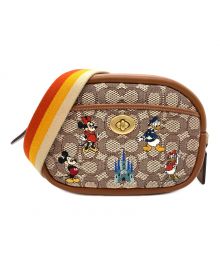 COACH×DISNEY（コーチ×ディズニー）の古着「ミッキー＆フレンズ ショルダーバッグ シグネチャー エンブロイダリー」