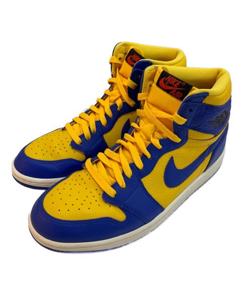 NIKE（ナイキ）NIKE (ナイキ) ハイカットスニーカーWMNS AIR JORDAN 1 RETRO HI OG VARSITY MAIZE GAME ROYALSAIL ブルー×イエロー サイズ:US10.5の古着・服飾アイテム