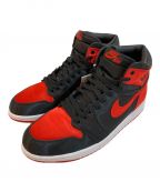 NIKEナイキ）の古着「ハイカットスニーカーWMNS Air Jordan 1 Retro High OG Satin Bred」｜レッド×ブラック