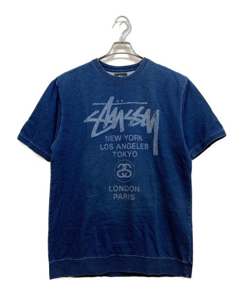 stussy（ステューシー）stussy (ステューシー) 半袖スウェットシャツ インディゴ サイズ:XLの古着・服飾アイテム