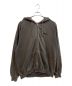 X-LARGE（エクストララージ）の古着「PIGMENT DYED EMBOSS LOGO ZIP HOODED SWEAT」｜ブラウン