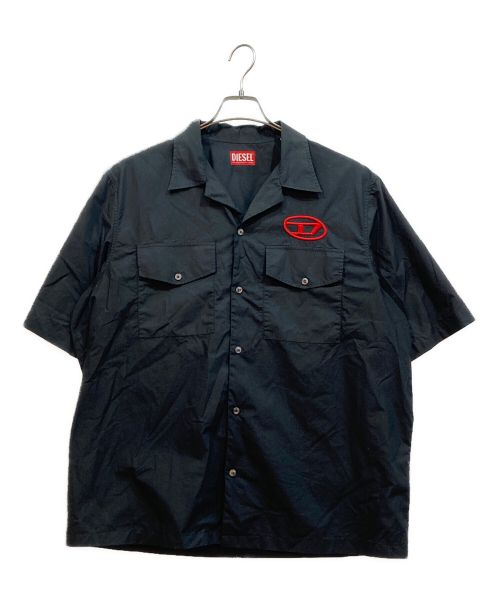 DIESEL（ディーゼル）DIESEL (ディーゼル) オープンカラーシャツ ブラック サイズ:52の古着・服飾アイテム