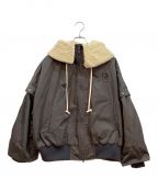 YOHJI YAMAMOTOヨウジヤマモト）の古着「YOHJI YAMAMOTO　PE TWILL R-DETACHABLE SLEEVES BLOUSON　FV-J53-901」｜グレー