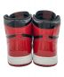 中古・古着 NIKE (ナイキ) Air Jordan 1 High OG Patent Bred / エアジョーダン1 ハイ OG パテント ブレッド ブラック×レッド サイズ:US9.5：22000円