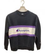 Champion×X-LARGEチャンピオン×エックスラージ）の古着「スウェット」｜ブラックパープル×ホワイト