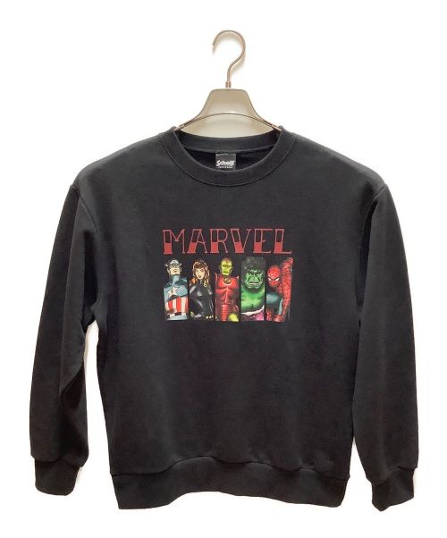 Schott（ショット）Schott (ショット) MARVEL ALIGNMENT SWEATSHIRT ブラック サイズ:M 未使用品の古着・服飾アイテム