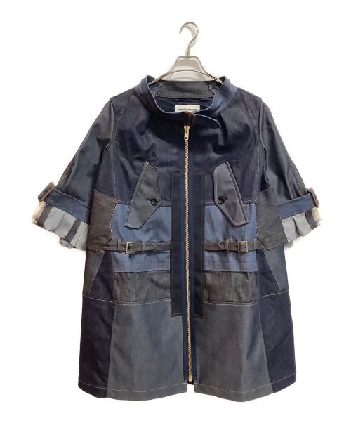 JUNYA WATANABE COMME des GARCONS（ジュンヤワタナベ コムデギャルソン）JUNYA WATANABE COMME des GARCONS ((ジュンヤワタナベ コムデギャルソン) パッチワークデニムコート ネイビー サイズ:XSの古着・服飾アイテム