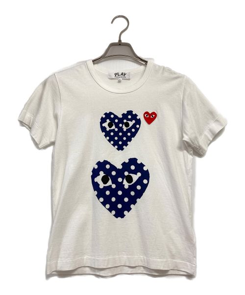 PLAY COMME des GARCONS（プレイ コムデギャルソン）PLAY COMME des GARCONS (プレイ コムデギャルソン) プリントカットソー ホワイト サイズ:Lの古着・服飾アイテム