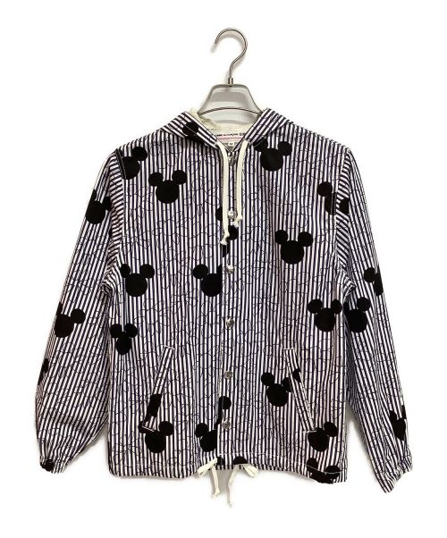 COMME des GARCONS（コムデギャルソン）COMME des GARCONS (コムデギャルソン) Disney (ディズニー) フーデッドジャケット ブルー×ホワイト サイズ:Mの古着・服飾アイテム