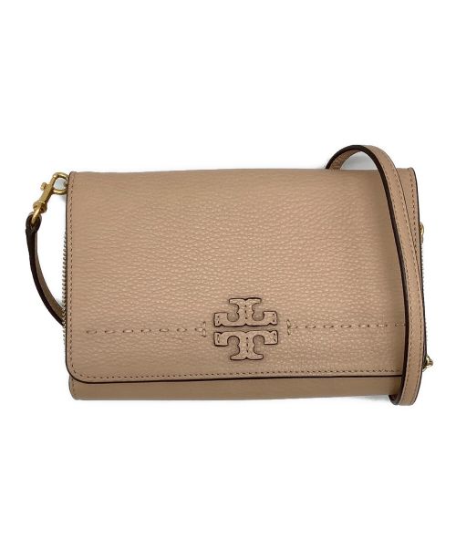 TORY BURCH（トリーバーチ）TORY BURCH (トリーバーチ) Mcgraw Flat Wallet Cross Body Bag ベージュの古着・服飾アイテム