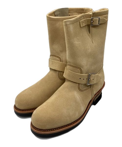 RED WING（レッドウィング）RED WING (レッドウィング) スウェードエンジニアブーツ ベージュ サイズ:26cmの古着・服飾アイテム