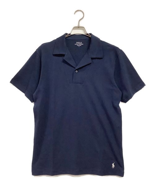 POLO RALPH LAUREN（ポロ・ラルフローレン）POLO RALPH LAUREN (ポロ・ラルフローレン) ノッチカラーシャツ ニットピケ ネイビー サイズ:L 未使用品の古着・服飾アイテム