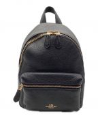 COACHコーチ）の古着「Mini Charlie Backpack in Pebble Leather」｜ブラック