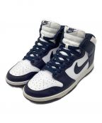 NIKEナイキ）の古着「DUNK HI RETRO Championship Navy／ハイカットスニーカー」｜ネイビー×ホワイト