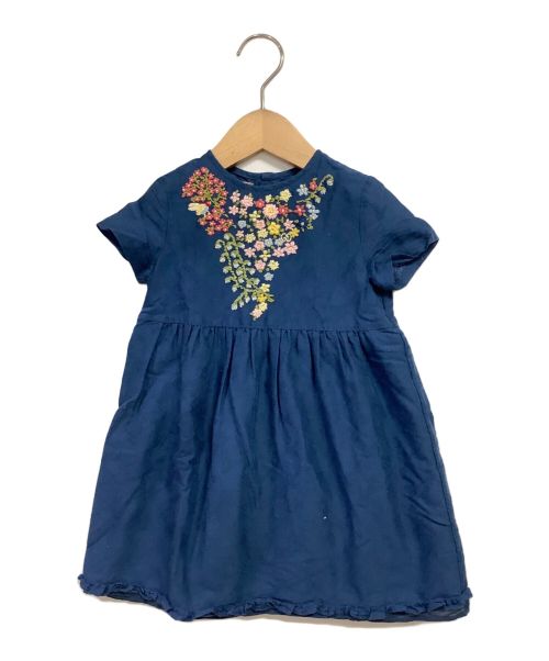 GUCCI（グッチ）GUCCI (グッチ) 花柄刺繍ワンピース ブルー サイズ:24ｍの古着・服飾アイテム