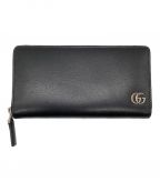 GUCCIグッチ）の古着「GGマーモント 長財布」｜ブラック