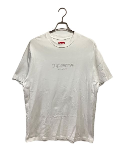 SUPREME（シュプリーム）Supreme (シュプリーム) Beaded Logoカットソー ホワイト サイズ:Mの古着・服飾アイテム