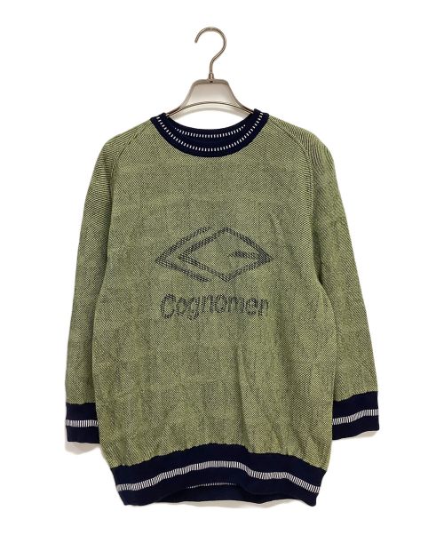 COGNOMEN（コグノーメン）COGNOMEN (コグノーメン) REVERSIBLE FOOTBALL KNIT／ニットセーター グリーン サイズ:記載無しの古着・服飾アイテム