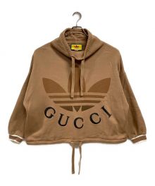 GUCCI×adidas（グッチ×アディダス）の古着「アディダスロゴ コットンジャージー スウェット」｜カーキ