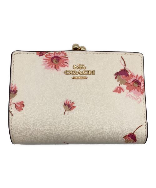 COACH（コーチ）COACH (コーチ) 花柄スナップウォレット ホワイト サイズ:実寸参照の古着・服飾アイテム