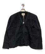 YOKEヨーク）の古着「PATCHWORK RIB BUTTONED CARDIGAN」｜ブラック