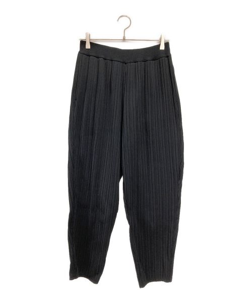 YOKE（ヨーク）YOKE (ヨーク) Pleated Knit Lounge Pantsイージーパンツ ブラック サイズ:2の古着・服飾アイテム