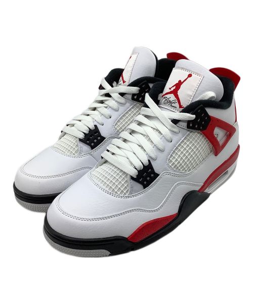 NIKE（ナイキ）NIKE (ナイキ) AIR JORDAN 4 RETRO／ハイカットスニーカー ホワイト×レッド サイズ:US10の古着・服飾アイテム