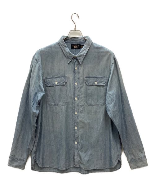 RRL（ダブルアールエル）RRL (ダブルアールエル) 長袖シャンブレーシャツ インディゴ サイズ:XXLの古着・服飾アイテム