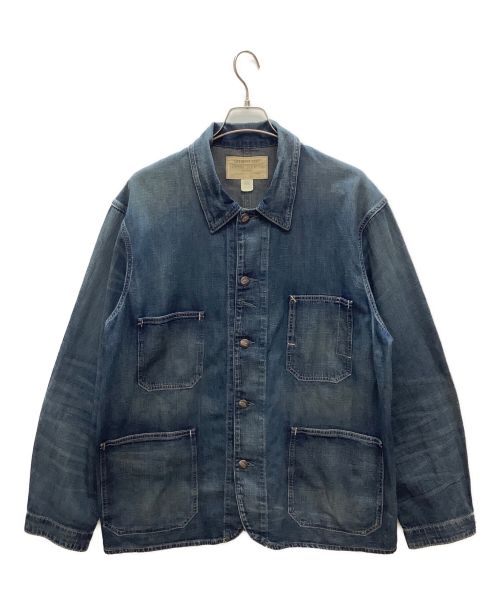 RRL（ダブルアールエル）RRL (ダブルアールエル) コットンリネンデニムエンジニアジャケット インディゴ サイズ:XXLの古着・服飾アイテム