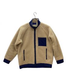 gold（ゴールド）の古着「BOA FLEECE STAND COLAR JACKET」｜ベージュ×ブルー