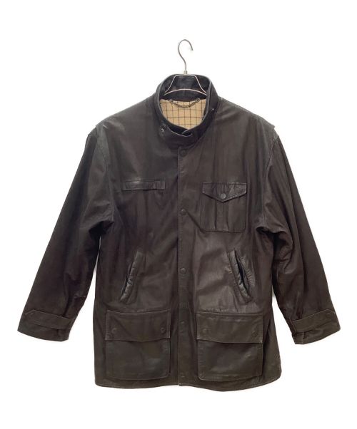 Barbour（バブアー）Barbour (バブアー) レザージャケット ブラウン サイズ:Lの古着・服飾アイテム