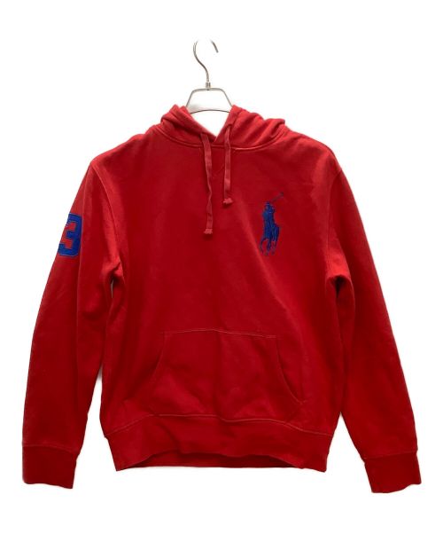 POLO RALPH LAUREN（ポロ・ラルフローレン）POLO RALPH LAUREN (ポロ・ラルフローレン) プルオーバーパーカー レッド サイズ:Lの古着・服飾アイテム