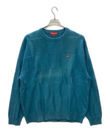 SUPREME（シュプリーム）の古着「Tonal Checkerboard Small Box Sweater」｜スカイブルー