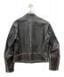 MM6 Maison Margiela (エムエムシックス メゾンマルジェラ) シングルライダースジャケット ブラック サイズ:48：100000円