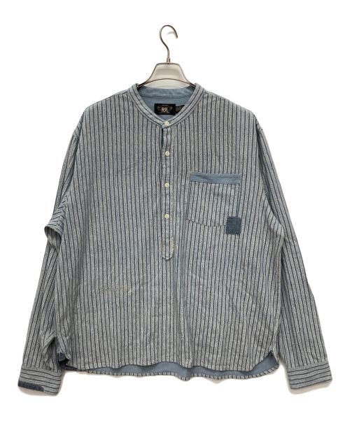 RRL（ダブルアールエル）RRL (ダブルアールエル) プルオーバーシャツ スカイブルー サイズ:XXLの古着・服飾アイテム