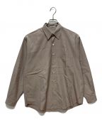 AURALEEオーラリー）の古着「WASHED FINX TWILL BIG SHIRT」｜グレージュ