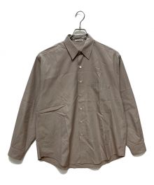 AURALEE（オーラリー）の古着「WASHED FINX TWILL BIG SHIRT」｜グレージュ