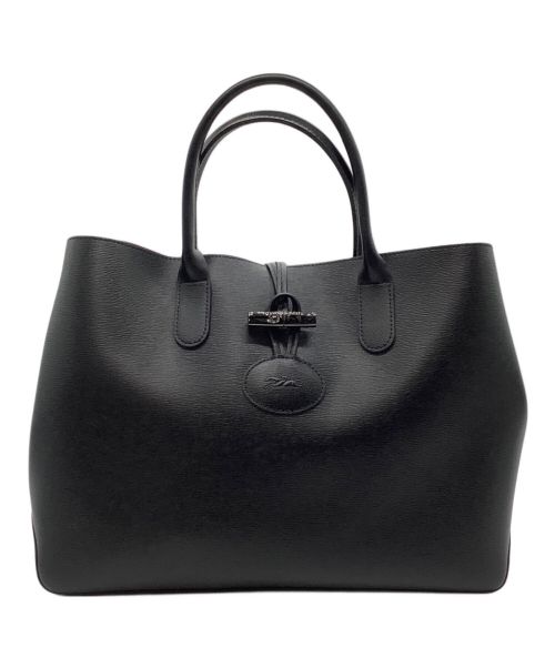 LONGCHAMP（ロンシャン）LONGCHAMP (ロンシャン) ロゾ トートバッグ ブラックの古着・服飾アイテム