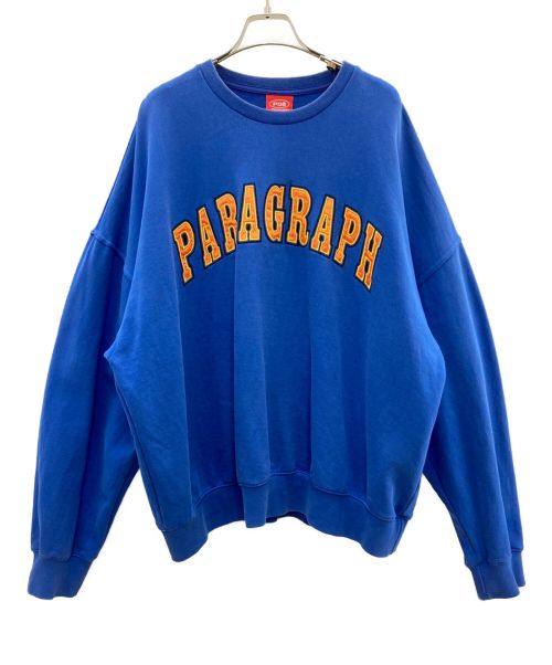 paragraph（パラグラフ）paragraph (パラグラフ) ロゴスウェット ブルー サイズ:2の古着・服飾アイテム